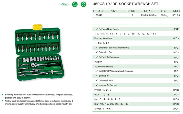 40pcs Multi Socket Spanner Tool Set Ratchet Wrench Tool Set