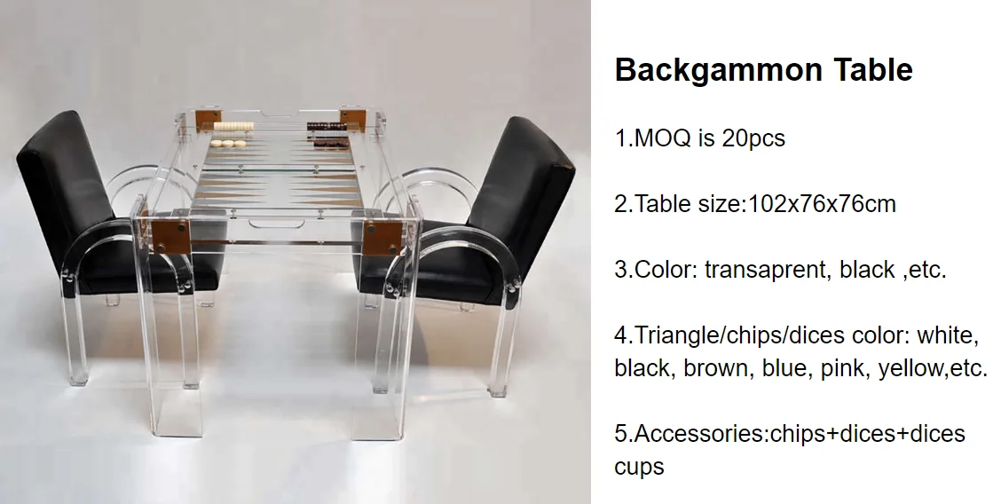 Acrylic chess table