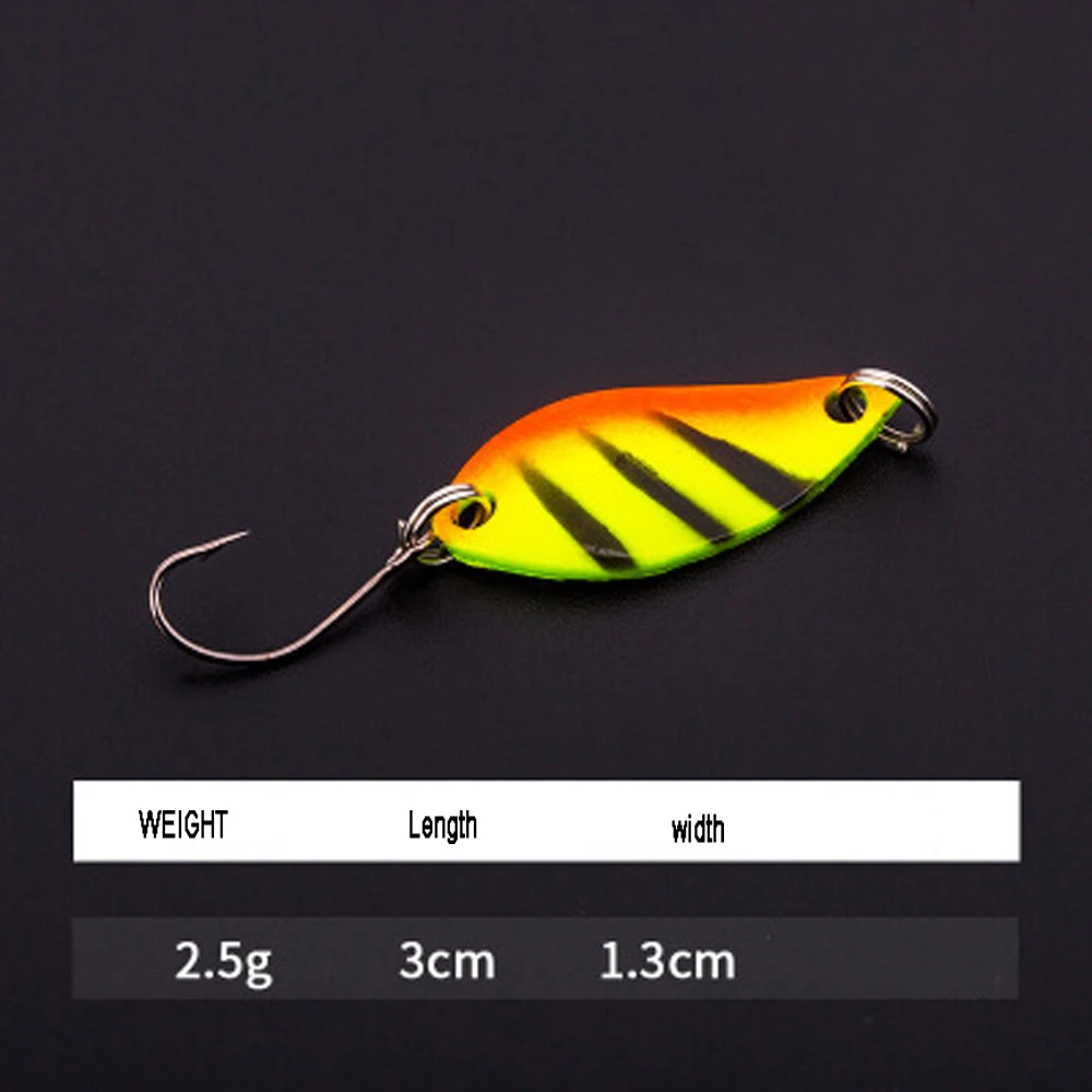 5Stk Colorful Trout Spoon Fishing Lures 3cm/5g Baits Single Hook Tackle Outdoor/ 