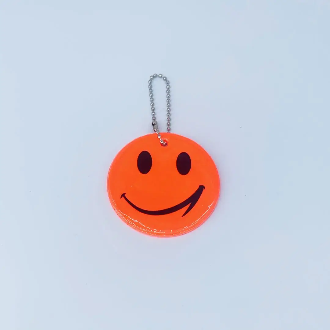 Cheap colorful high reflective PVC reflective hanger promotional bag gift reflective keychain