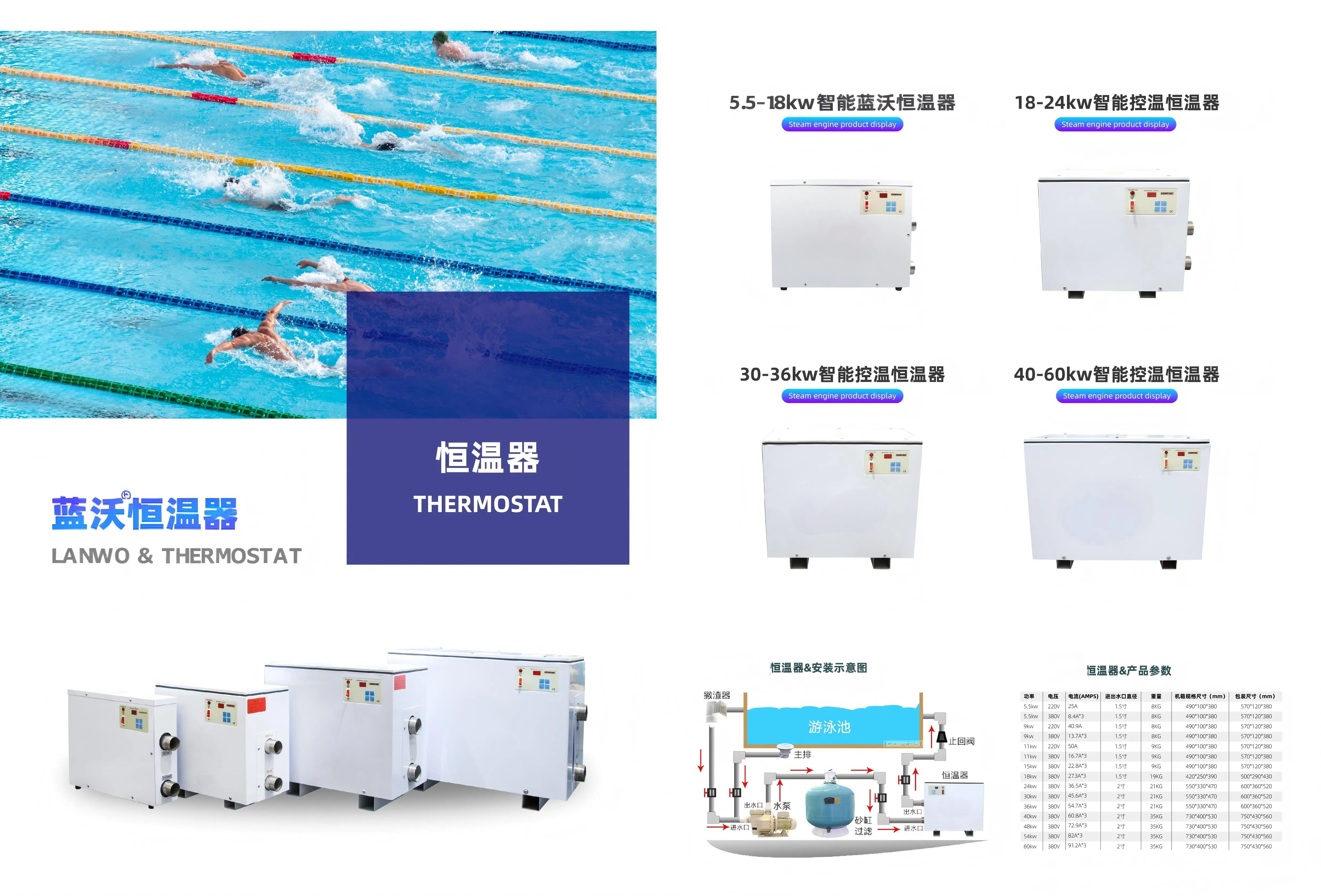 Swimming Pool Heat Pump, 40kW, 304, Stainless, Steel - detail 16