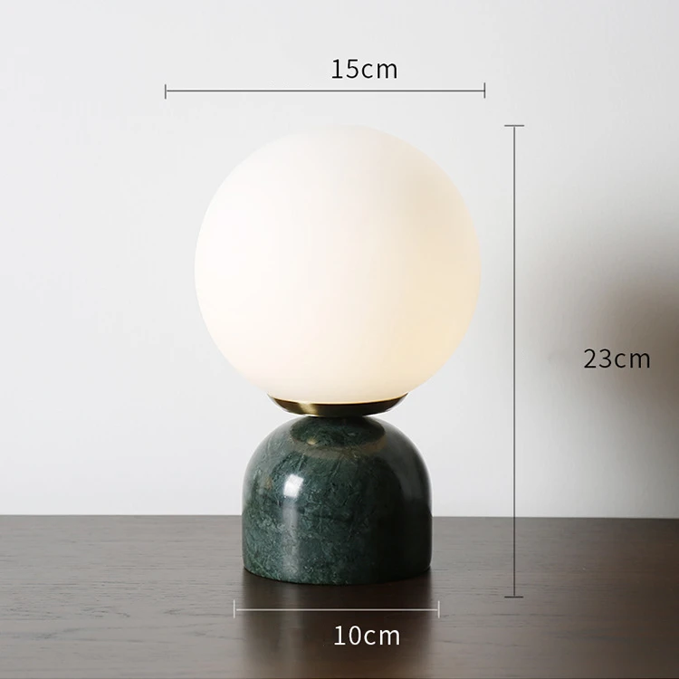 Marble  led desk light reading round lampara de mesa hotel project lighting bedside table lamp