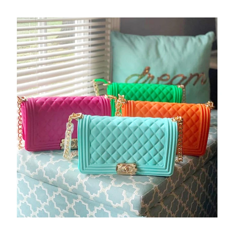 

2021 Wholesale Colorful Luxury Tote Candy Fashion Famous Designer Brands Handbag Jelly Purse Shoulder Bag Women, Accept customized