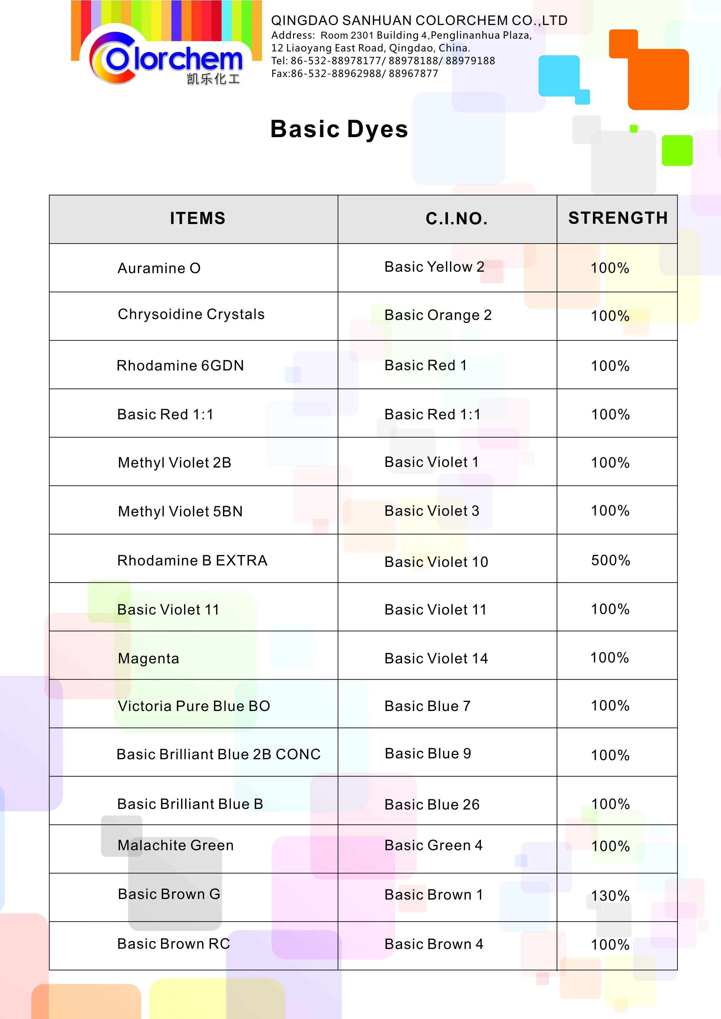 Basic dyes