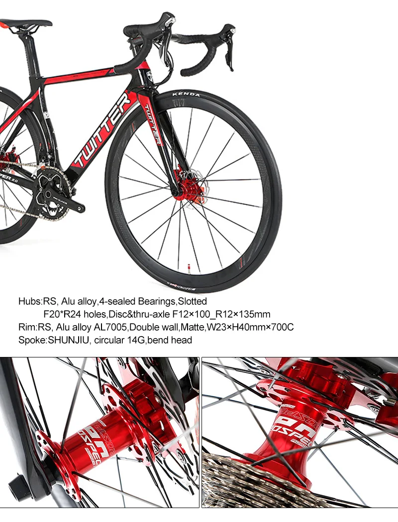700c Carbon Road Bike 22 Speed Bicycle 