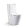 European two piece floor mounted water saving ceramic toilet with round shape