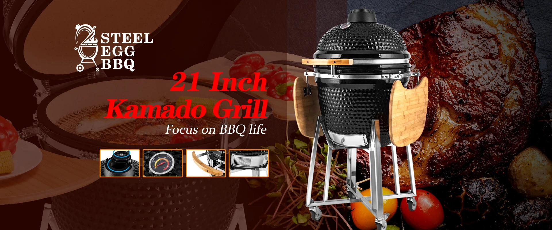 kamado 21 ceramic bbq grill