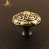 Antique brass decorative door handle unique antique flower - shaped handle