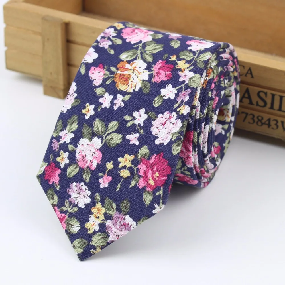 
2019 New Style Fashion Necktie Casual Check Artificial Cotton Flower Roes Bow Tie Paisley Skinny Ties Men Small Designer Cravat 
