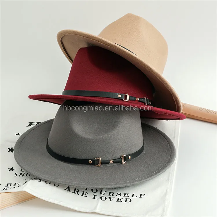 Quality Gents Cowboy Style Fedora Hat with Wide RIBON Band 100/% Wool