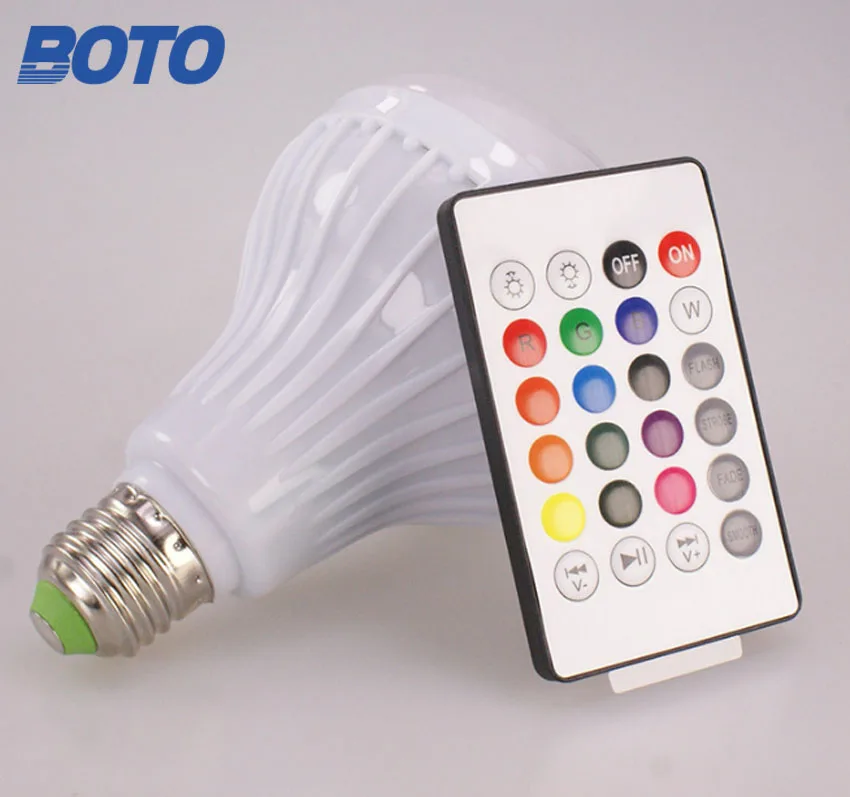 Bluetooth RGB LED Lighting Play Music Wireless Bulb E26 E27 B22 for Home Hotel Restaurant