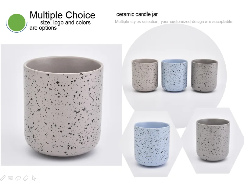 10oz ceramic candle jar