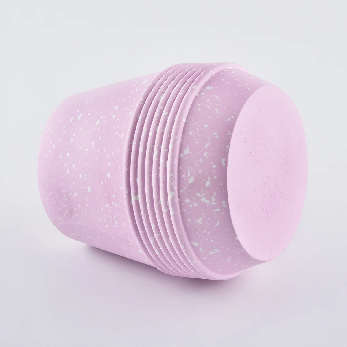 8oz pink decorative concrete candle jars