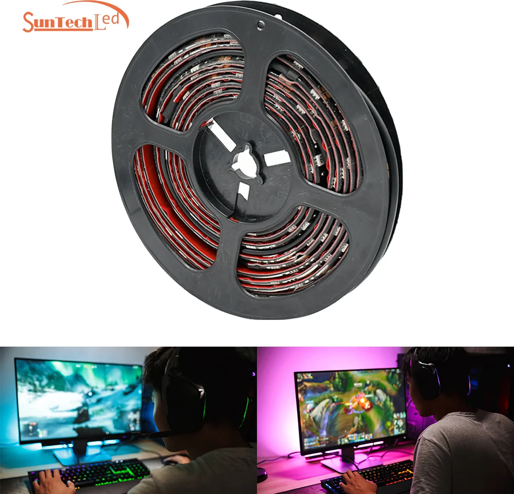 Amazon Hot Sale Waterpoof Usb Rgb Smd 5050 App Control Smart Bluetooth  Led Strip Light For Tv