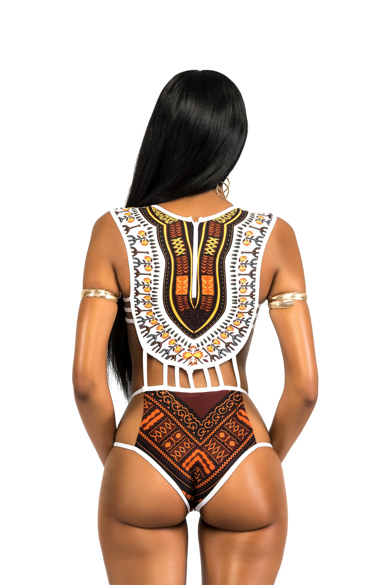 Custom Sexy Women Tropical African Print Swimwear Bikinis Woman Swimwear Hot Girl Brazilian 8696