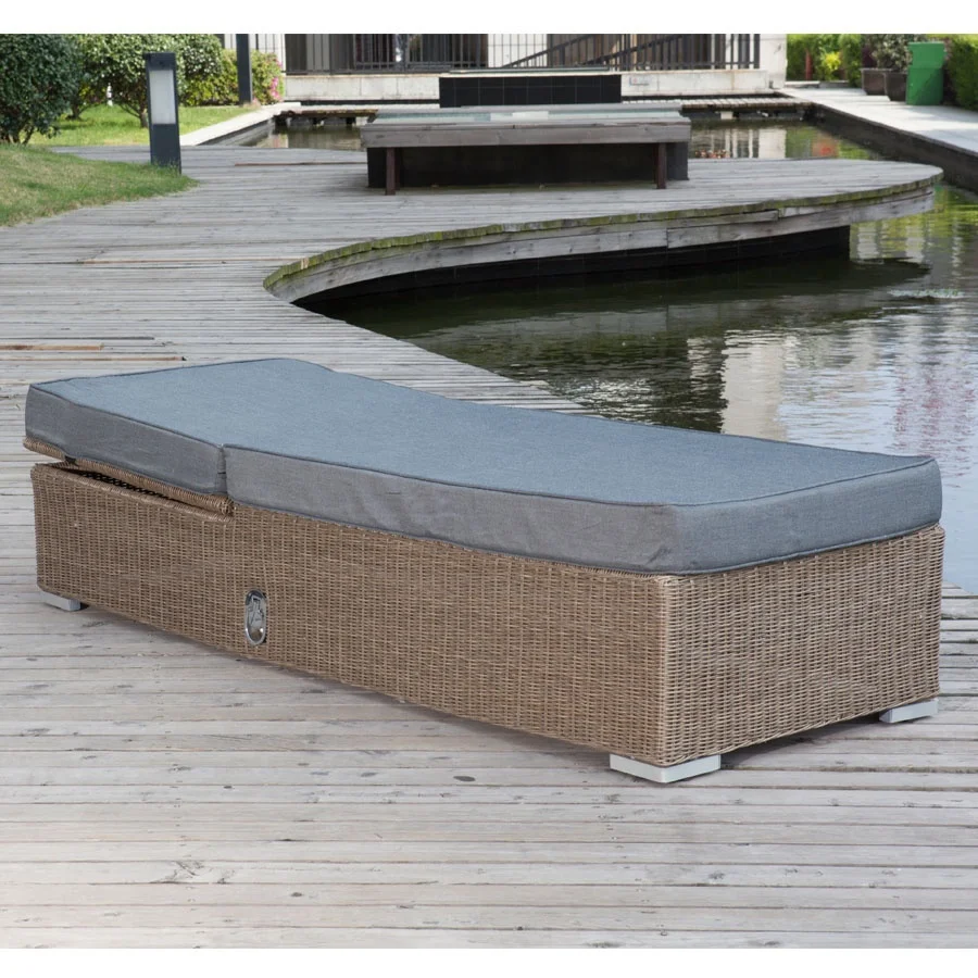 Product Detail Multi Purpose Sofa Bed Outdoor Furniture Rattan Bed With Cushion Garden Lounge Modern Design Djimart