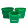 3QT 6QT 8QT Iron Handle HDPE Square Plastic Cleaning Pail Bucket
