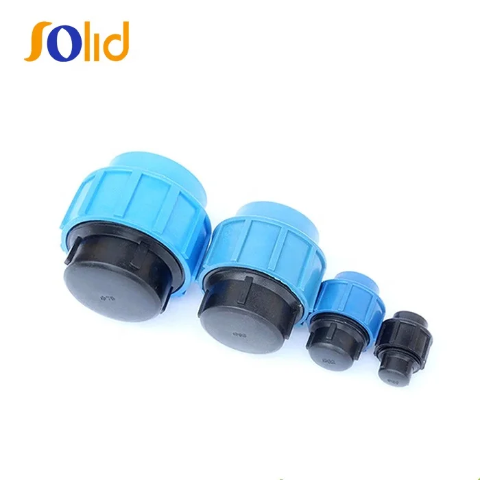 irrigation and agriculture Quick Connect Blue PP Compression End Cap Fittings