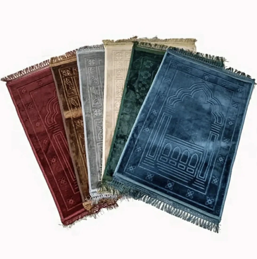 Embroidered Raschel Prayer Mat Thickened Islamic Rug For Home_voghion.com