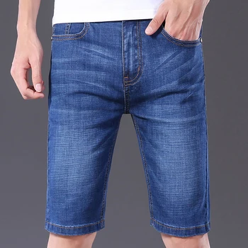 men's blue jean cargo shorts