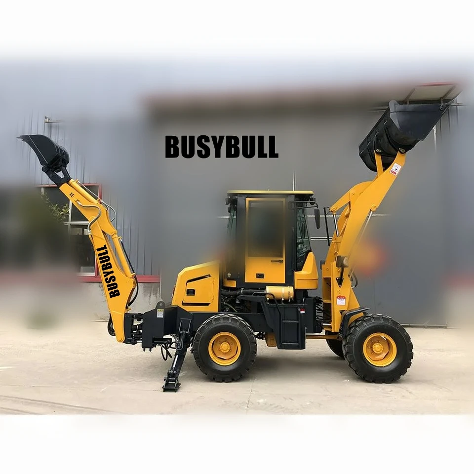 Loading Backhoe Busybull Earthmoving Work Vehicle Backhoe Loader With Loading Bucket ...