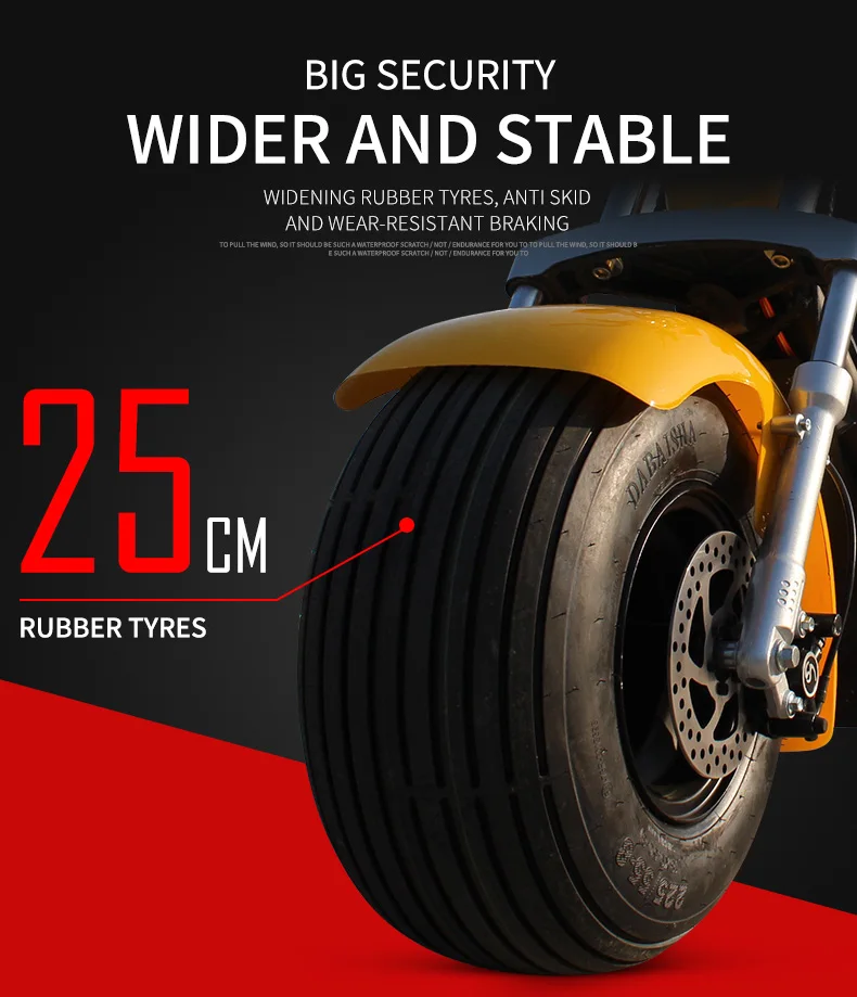 2019 wide tire two wheels with coc and EEC good quality cheap price  citycoco