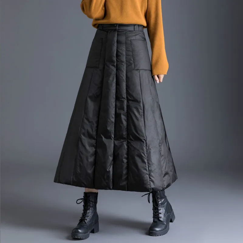 long quilted skirt