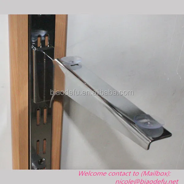 Metal Twin Slotted Brackets For Glass/wood Shelf Support Buy Slotted