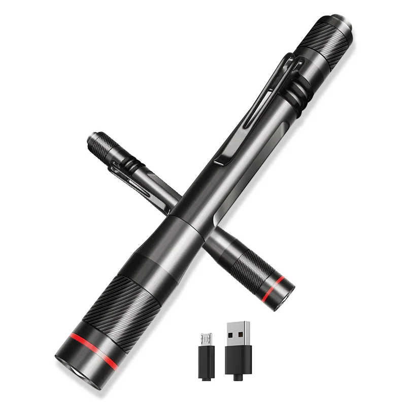 WARSUN S5-W doctor nurse portable zoom torch penlight USB rechargeable led pen light medical flashlight with clip