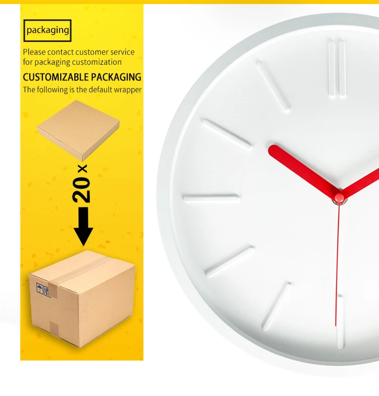 12 Inch Modern Wall Clock For Living Room/office Decor Silent 3d Wall