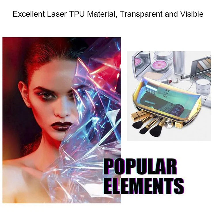 Biodegradable Traincase Travel Artist Women'S Holographic Cosmetic Bags For Makeup Branded Dropshipping Customisable