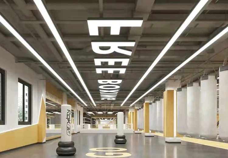 product creative led letter shape pendant light personalized custom gym boxing studio decorative light for living room-9