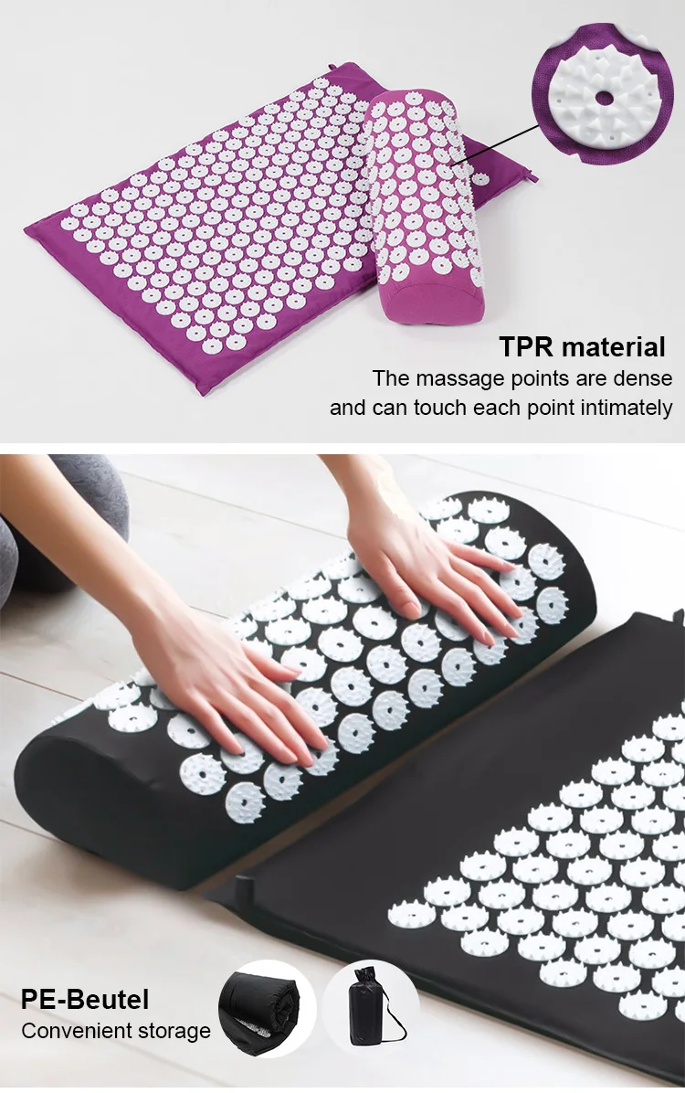 Coconut Acupressure Mat And Pillow Set Eco Friendly Acupressure Mat