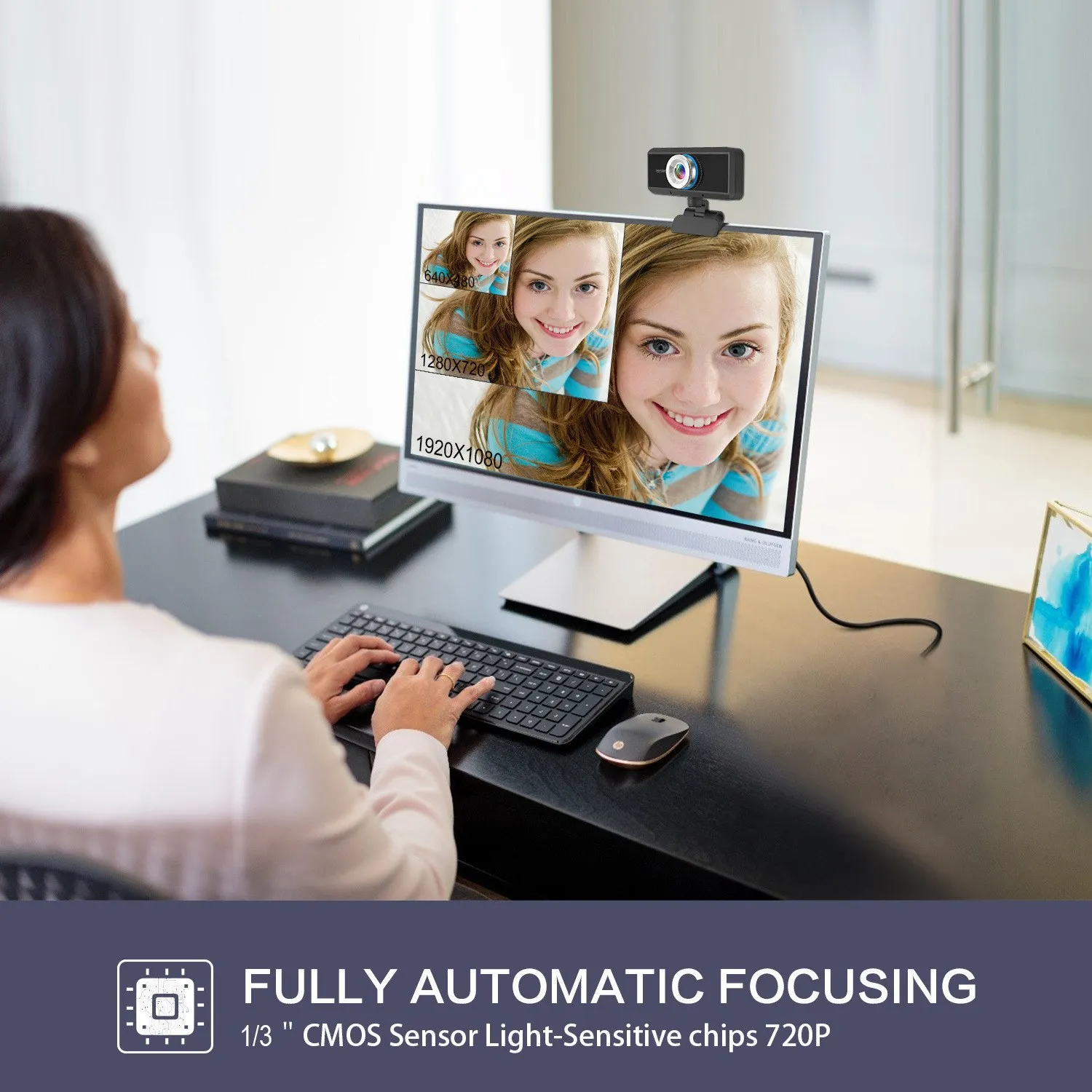 Webcam With Microphone 720p Webcam Streaming Computer Web Camera Usb autofocus webcam For Pc Laptop Video Calling Conferencing