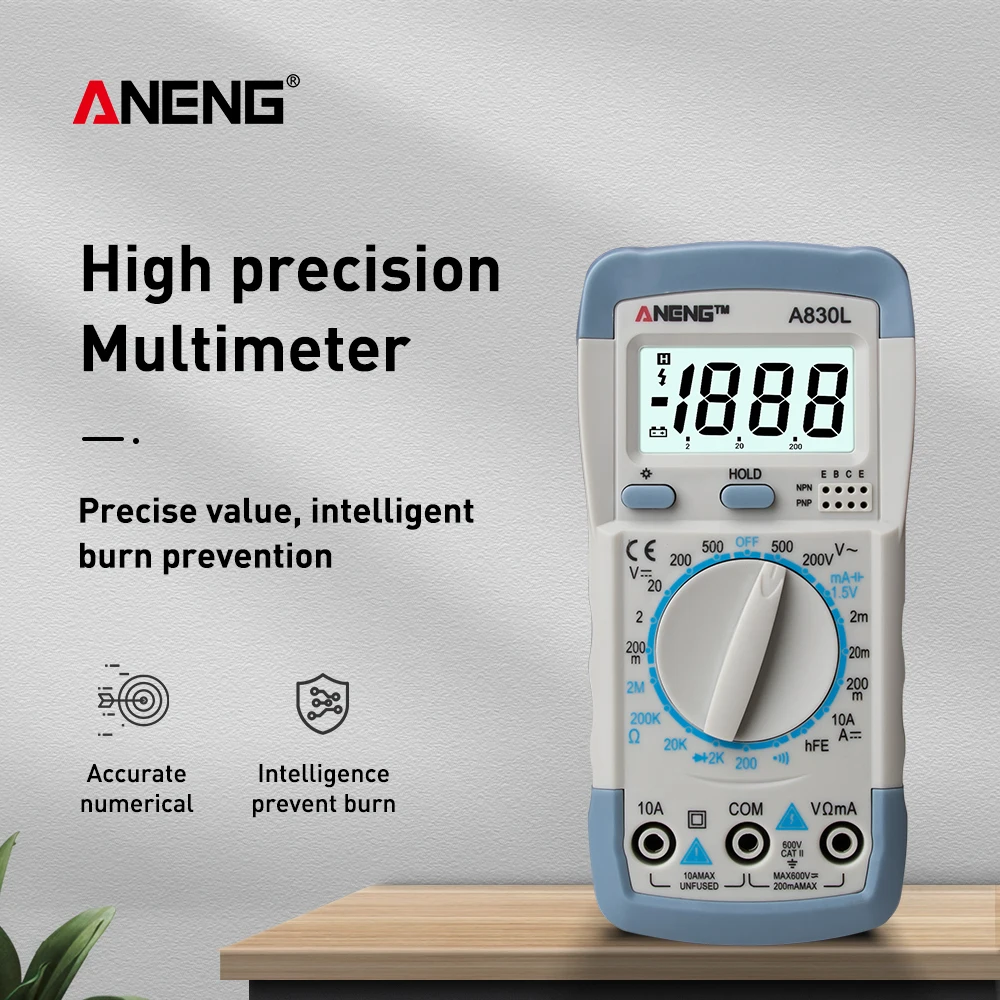 A830l Digital Multimeter Factory Measuring Dc & Ac Voltage Multimeter