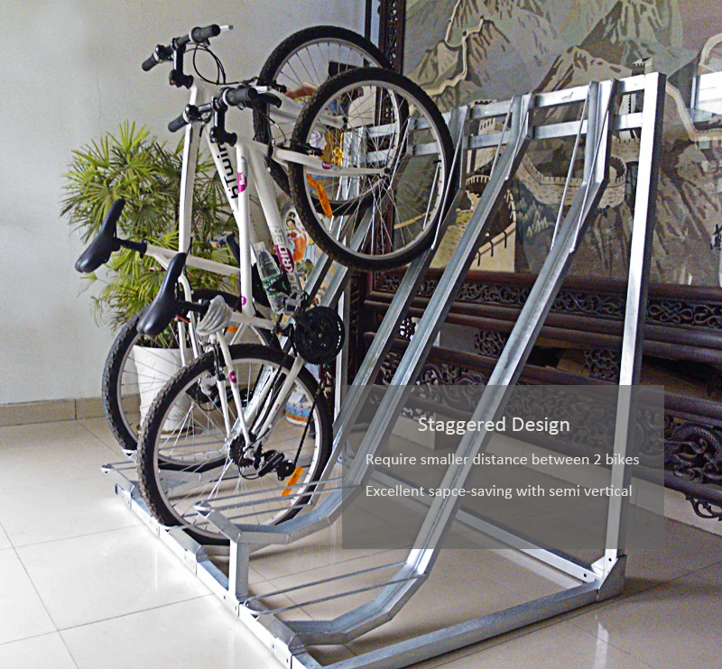 semi vertical bike rack