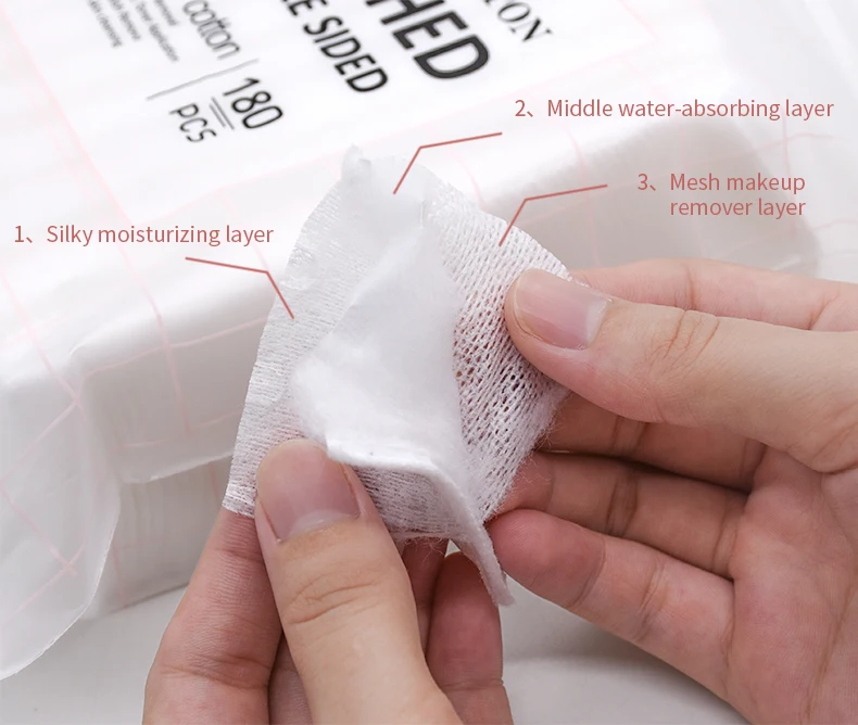 Bulk Bag Pads Set Soft Unbleached 100 Organic Thick Facial Makeup Remover Cotton Pads Tissue