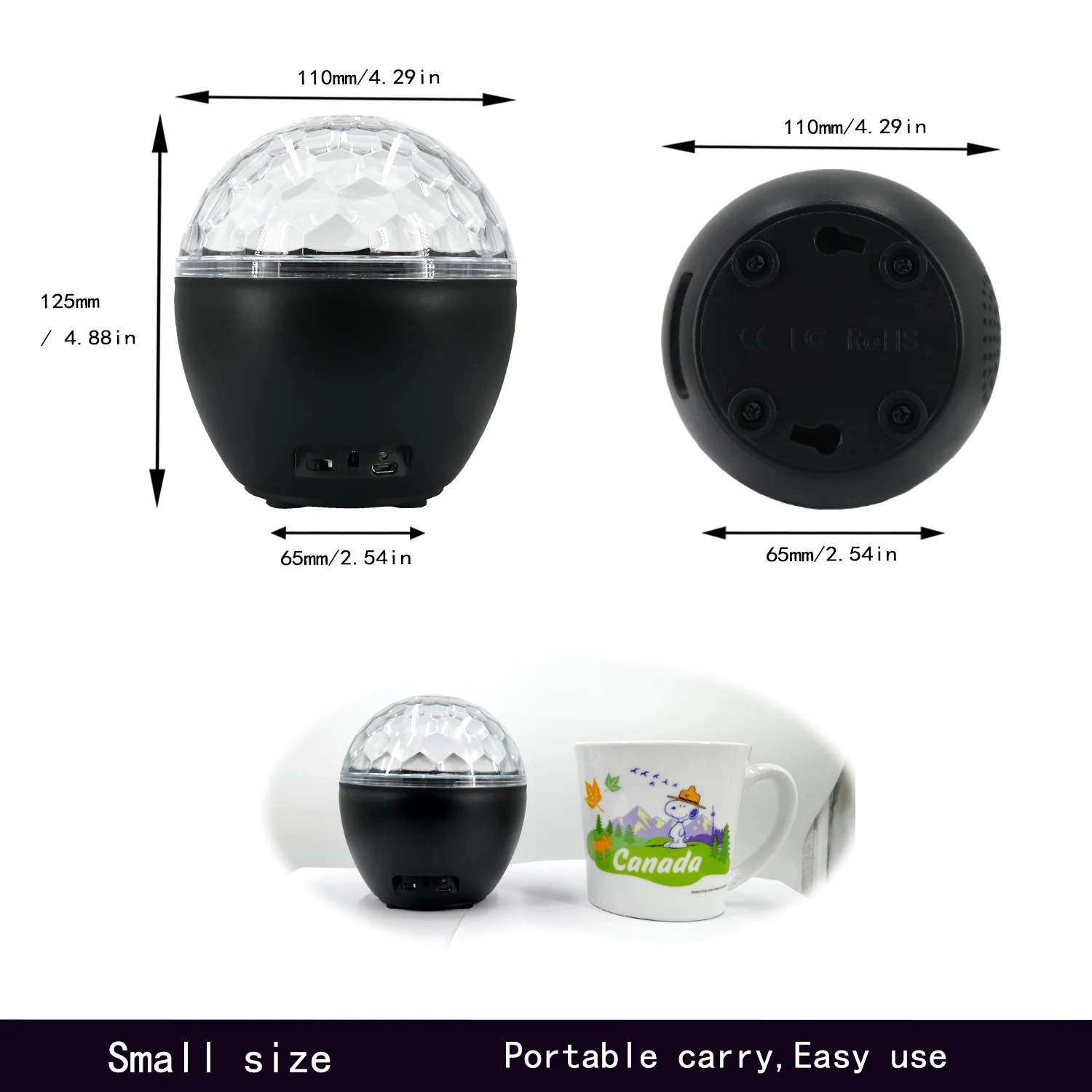 mini portable 16 colors stage party karaoke wireless bluetooth speaker - ANKUX.COM