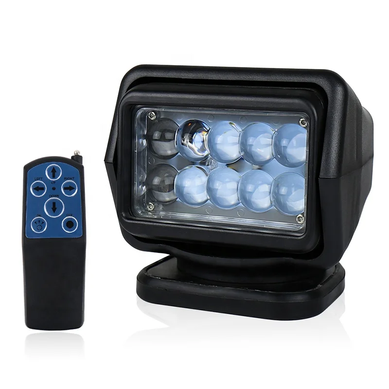 OVOVS 50W Marine Search Light Led Spot Light 12/24V Wireless Spotlight for Boat Trucks Off Road