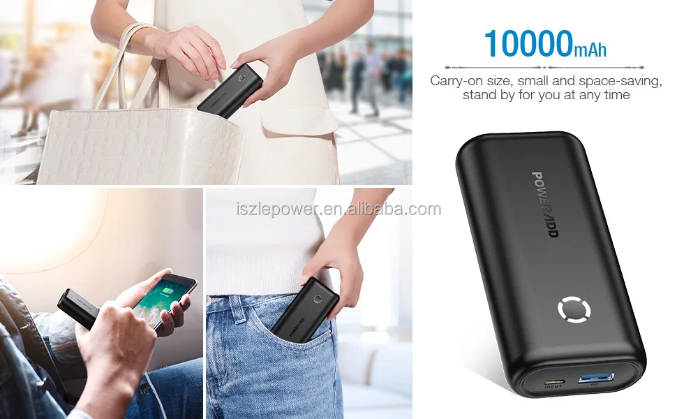 Poweradd new Mini EnergyCell 2.4A Output power bank 10000mah - ANKUX.COM