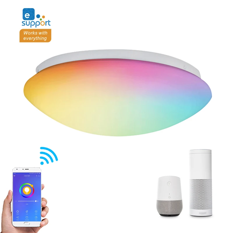 CE RoHs 12W Ceiling led light 960lm Ewelink wifi voice smart control adjust dimmable CCT RGB color brightness durable lamp