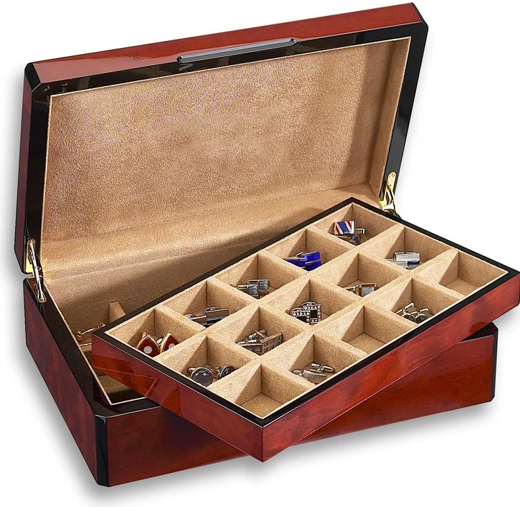 Cufflink Storage Box Mdf Wood Velvet Custom Cufflinks Box Buy