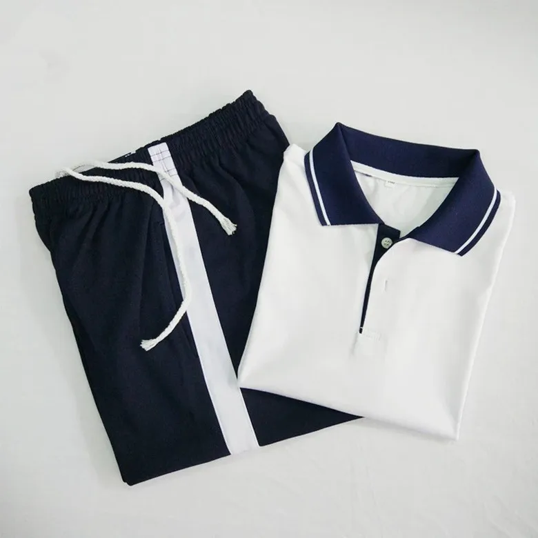 China Factory Manufacture Students Uniform Polo Shirt Pants Sets ...