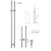 High quality sliding glass key locks factory price stainless steel glass door pull handle long handle
