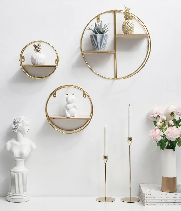 Nordic Style Metal Hanging Wall Mounted Decorate Wall Rack