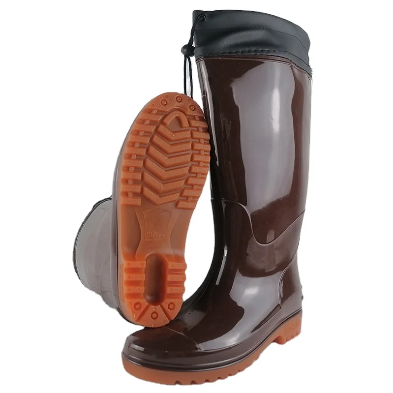 brown gumboots