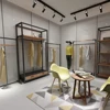 Customized Ceiling Mounted Rectangle Metal Hanging Clothes Display Rack Ranging Rack For Clothing Apparel Store