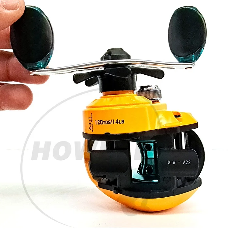 Duale Brake Bait Casting Fishing Reel 6.1:1 Gear Ratio, 120YDS for Carp  Fishing, Suitable for Lake & Ocean Beach Use