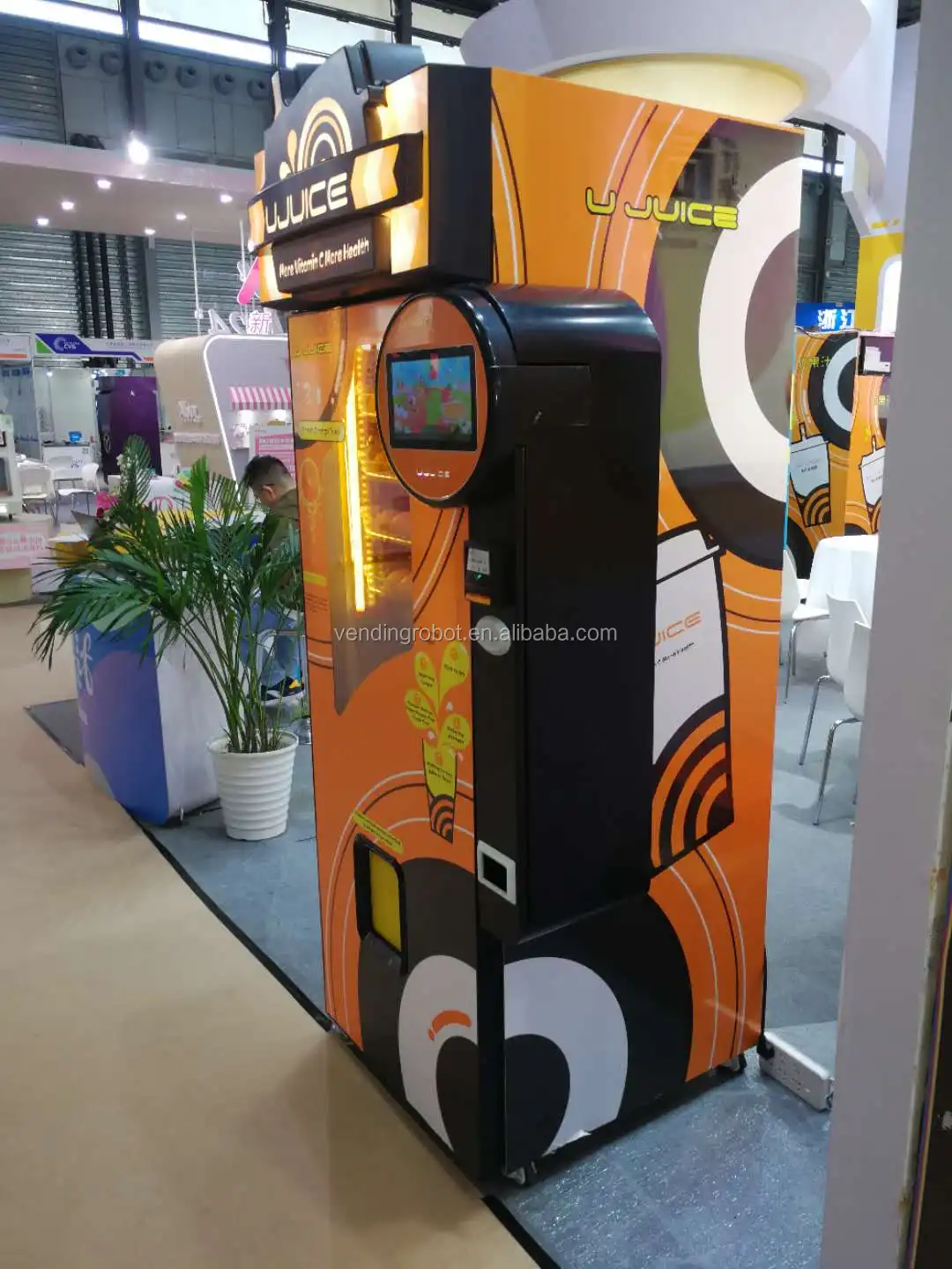 100 Pure Automatic Orange Juicer Commercial Fresh Orange Juice Vending