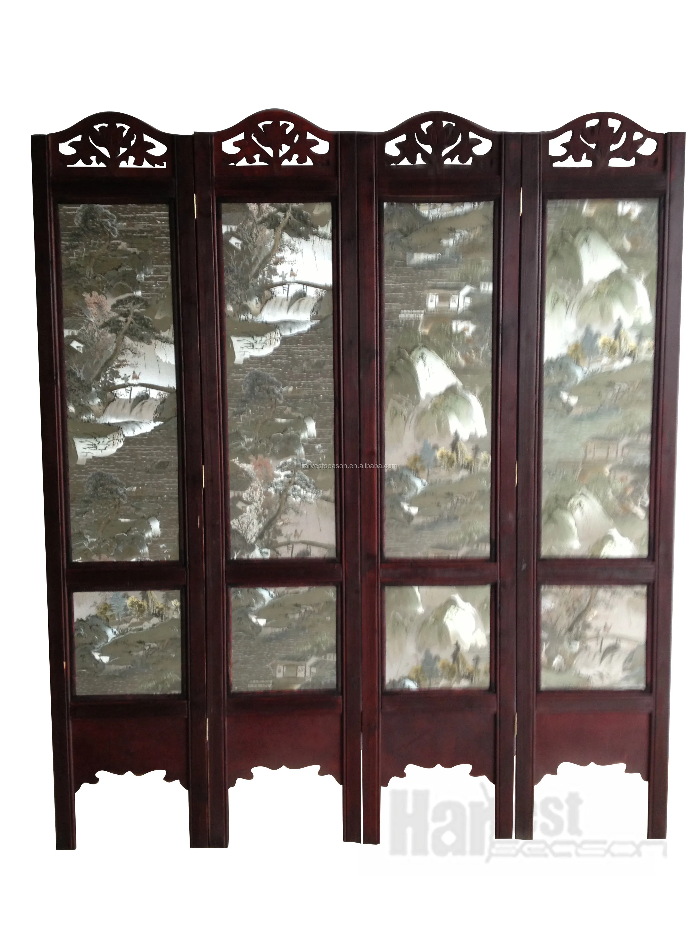 wholesale China's cheap vintage wooden folding room partition